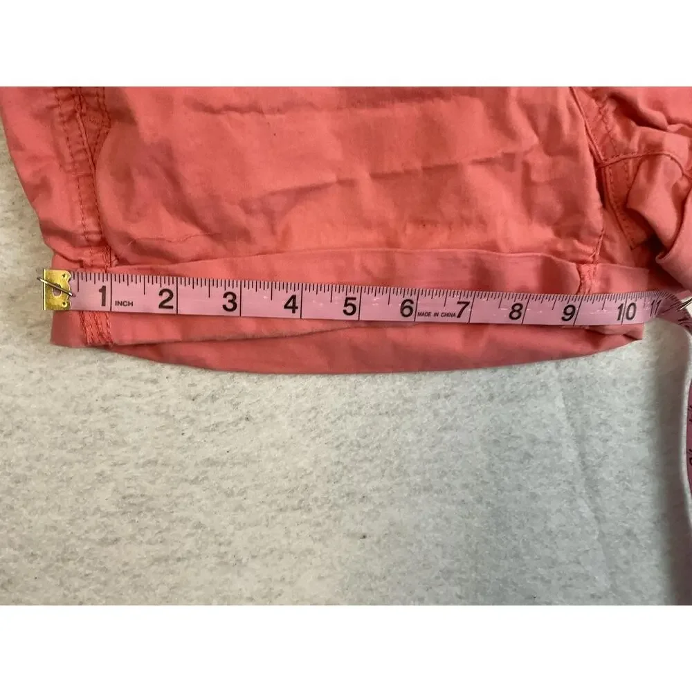 Aéropostale‎ Shorts Womens 4 Pink Chino Short Cuffed Twill Casual Pockets